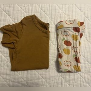 Kate Quinn apple leggings and tee